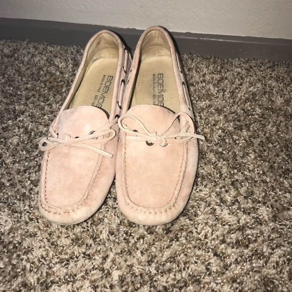 Pink loafers